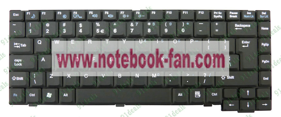 NEW Fujitsu Siemens Amilo M7425 Keyboard Black US UI Layout